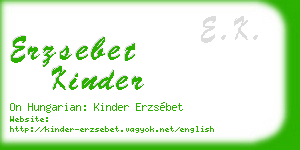 erzsebet kinder business card